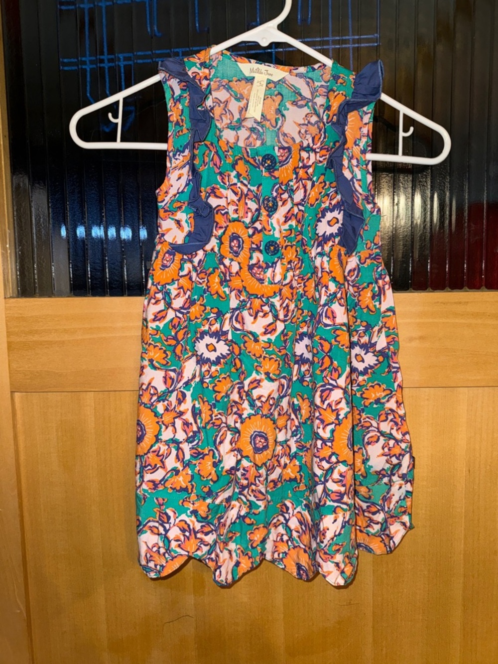 EUC Matilda Jane GIRLS Out Abroad Dress Girls Size 4 Scalloped Hem